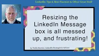 The LinkedIn Message box resizing is all messed up