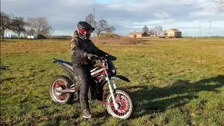 Motocykl elektryczny⚡ 🇵🇱 Test  1 (Electric Motorcycle) 10 kw bldc