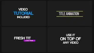 20 Fresh Title animation : (Free) Premiere pro MOGRT templates