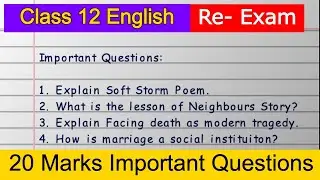 Class 12 English Important Questions 2081