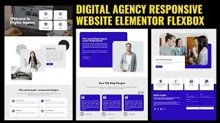 [BEST] Responsive DIGITAL AGENCY Website using ELEMENTOR FLEXBOX CONTAINERS | Wordpress Tutorial