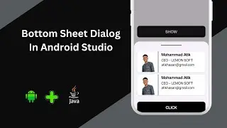 How to Implement Bottom Sheet dialog in android studio |Android bottom sheet tutorial
