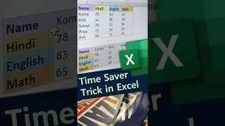 🔥Time Saver Trick | Transpose in Excel 
