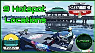 9 Hotspot Locations - Toledo Bend  - Bassmaster Fishing 2022 🎣