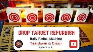 Drop Targets Refurbish (Part 1 of 3) on Bally Supersonic (1979) Pinball Machine - Tear Down + Clean