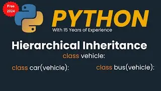 Hierarchical Inheritance in Python | Object Oriented Programming in Python