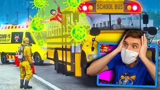 In GTA 5... Coronavirus OUTBREAK on a school bus! (LSPDFR Police Mod) 