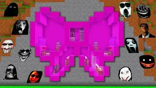 SURVIVAL BOW BASE JEFF THE KILLER and SCARY NEXTBOTS in Minecraft - Gameplay - Coffin Meme