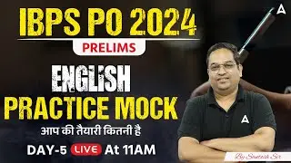 IBPS PO English Mock Test | IBPS PO Preparation Day 05 | By Santosh Ray