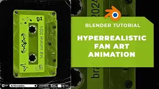 💚🎵 OMG!!! HYPERALISTIC 3D CASSETTE ANIMATION CHARLIE XCX BRAT EDITION 🎵💚 -  BLENDER 4.0. TUTORIAL