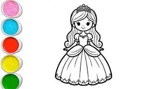 Beautiful doll drawing | How to draw cute barbie doll | doll drawing easy step by step for kids