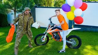 УГРОБИЛ новый моцик КТМ...ВЛЕТЕЛО от бати!!!DESTROYED a new KTM motorcycle ...
