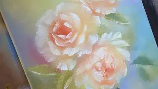 Быстрые цветы, мастихин в действии...