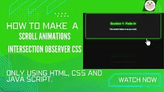 Master Scroll Animations with Intersection Observer & CSS | Easy Guide