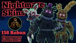 Nightmare Skins Gamepass Showcase!!! | Fredbear and Friends 5 | Roblox