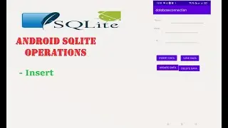how to insert data in SQLite database| insert data in SQLite database | SQLite insert data