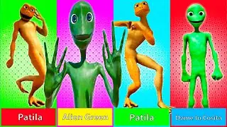 COLOR DANCE CHALLENGE Dame Tu Cosita VS Patila 1 VS Green Alien VS Patila 2