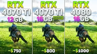 RTX 4070Ti vs RTX 4070Ti Super vs RTX 4080  | Real Benchmarks | RT & DLSS 3.5 | Test in 12 Games |