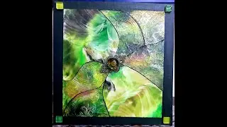 Рисование утюгом.  Часть 1. Картина в технике энкаустика и микс медиа..