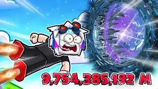 ПОСТАВИЛ РЕКОРД СКОРОСТИ И ПРОЛЕТЕЛ 105,392,940 КМ В ROBLOX Flying Boot Race Simulator