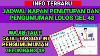 TERBARU ! JADWAL KAPAN PENUTUPAN DAN PENGUMUMAN LOLOS PRAKERJA GELOMBANG 48