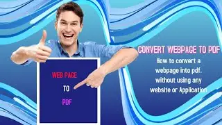 How to convert web page || into pdf file.