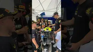 MiniGP Czech riders join PTR Triumph Olej Vostatek for a visit tour at #WorldSBK’s Most Round! 🇨🇿