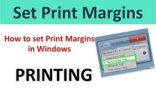How to set print margins in windows