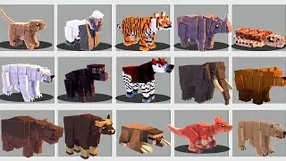 TODOS OS NOVOS ANIMAIS NO MINECRAFT !! ZAWA MOD