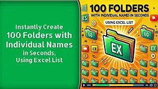 Instantly Create 100 Folders with Individual Names in Seconds, Using Excel List || TechTricksGh