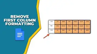 How to remove the first column formatting of table in google docs