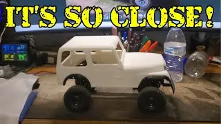 More trial and error making a 3D printed CJ-7 body for the WPL C34 RC car. It's so close it hurts!
