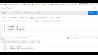 User Registration Asp .Net Core Web API | Register User Asp Dot Net Core Web API Postman - Part 3