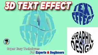 Warp Text In Adobe Illustrator | 3D Text Effect | Graphic design
