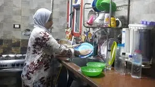 اول روتين للمطبخ بعد غياب 💫ترتيب المطبخ وتنظيفه💯روتين تحفيزي فى عز البرد