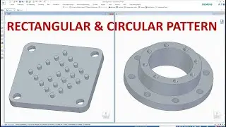 Solid Edge Tutorials #20 | How to use Rectangular and Circular Pattern