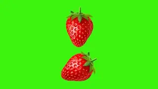 Falling Strawberry 🍓 green screen effect || Free Stock Footage || Chroma key