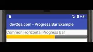 android common horizontal progress bar example