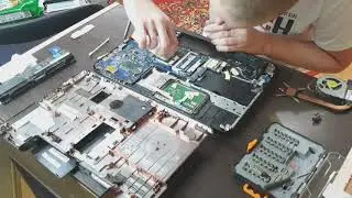 Чистка ноутбука, замена термопасты, ноутбук TOSHIBA L850