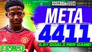 BROKEN Meta 4411 FM24 Tactics! (5+ Goals Per Game) | Best FM24 Tactics