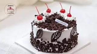 (Subtitle)Winter Black Forest Cake Recipe // Download free template for Christmas