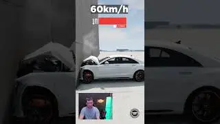 MERCEDES CLS 63 AMG БАНАН КРАШ ТЕСТ - BeamNG.drive #shorts #beamngdrive #dobroedet