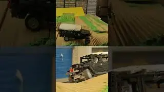 Short offorad course with RC LEGO Toyota 4x4 car