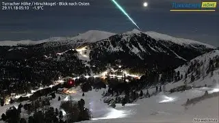 Notizie calde: Lo spettacolare meteorite che ha illuminato le Alpi