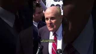 Giuliani speaks to the press before turning himself in for election fraud in Georgia 