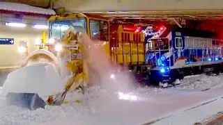 ⁴ᴷ NYC Subway Snow Thrower Trains clearing the Brighton Line