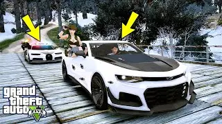YARALI AJAN KADINLA CAMARO'YLA BUGATTİ'DEN KAÇIYORUZ!- GTA 5 ATEŞ'İN HAYATI