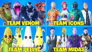 Best Type Of Similar Skins With Legendary Dances & Emotes! #3 ( Team Venom, Team Midas, Team Peely)