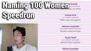 Naming 100 Women Speedrun (WORLD RECORD 4:52)