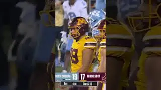 Minnesota MISSES Game-Winning FG vs UNC ❌ #shorts